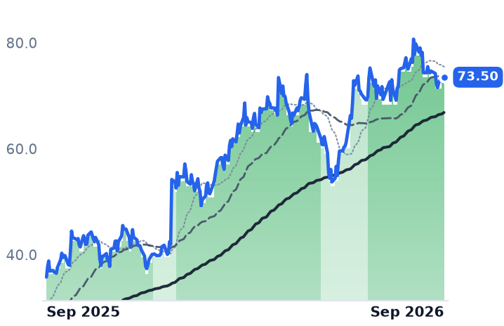 CGON 12-month price