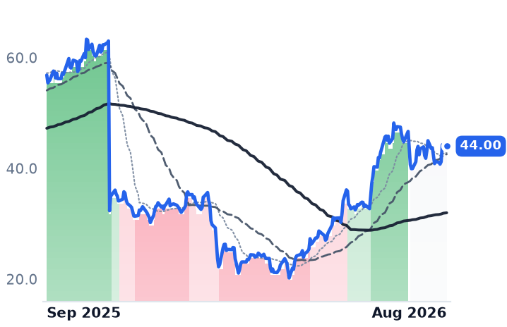 VRNS 12-month price